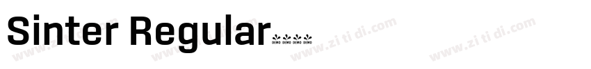 Sinter Regular字体转换